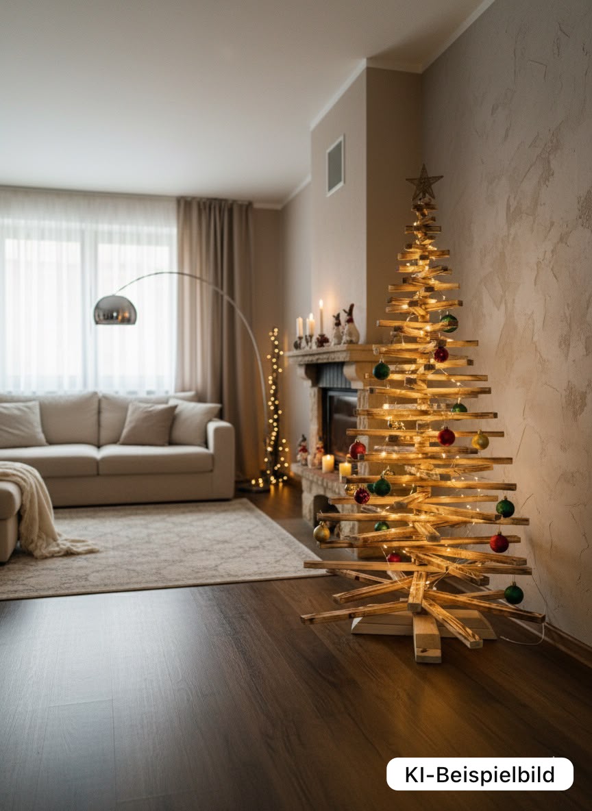 Holz Weihnachtsbaum - Modern - Flambiert | Balbo